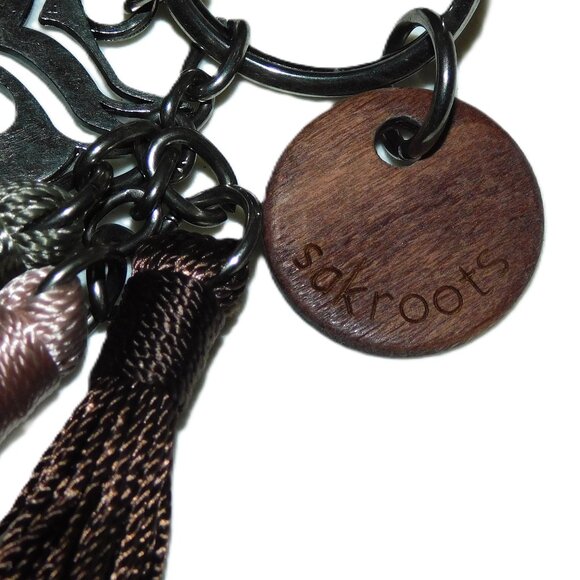 Sakroots Recycled Eco Twill Foldover Crossbody Owl Keychain - Picture 6 of 12